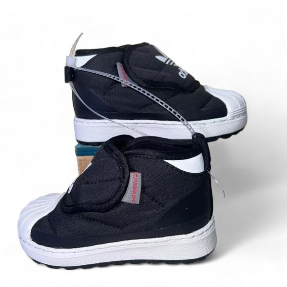 Adidas Originals Superstar 360 Boots Black/White FV7266 Infant 5.5 UK 5 EU 21 - Picture 1 of 11